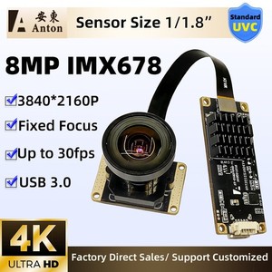 8MP IMX678 Cmos USB3.0 Camera Module Fixed Focus No Distortion 3840 x 2160 30fps