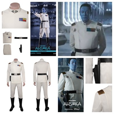 Star Wars: Rebels Thrawn Grand Admiral Cosplay Costume Halloween Carnival Suit