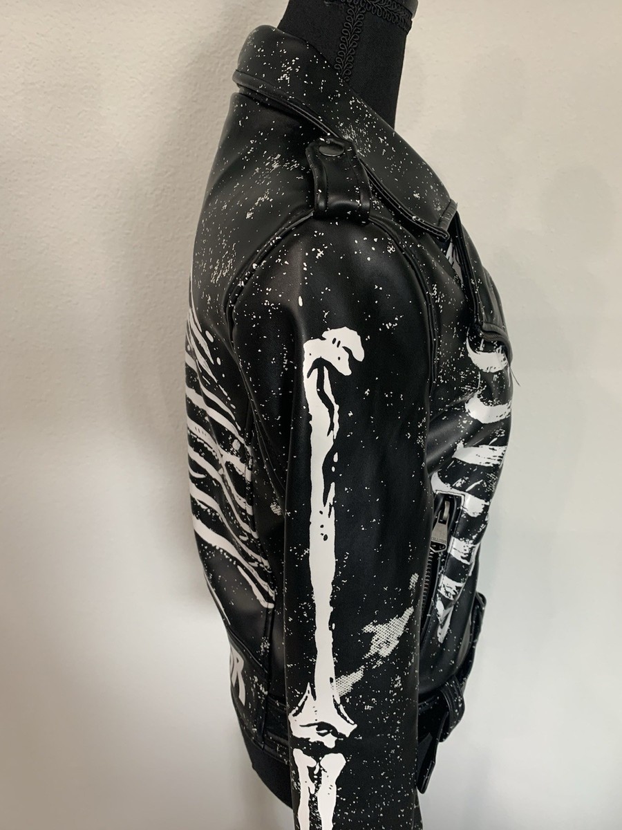 Killstar Morgue Gimme Bones Biker Jacket Sz M SUPER RARE | eBay