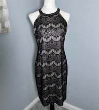 Guess Lace Dress Vintage Halter Pale Pink Lining Size Small Homecoming Cocktail