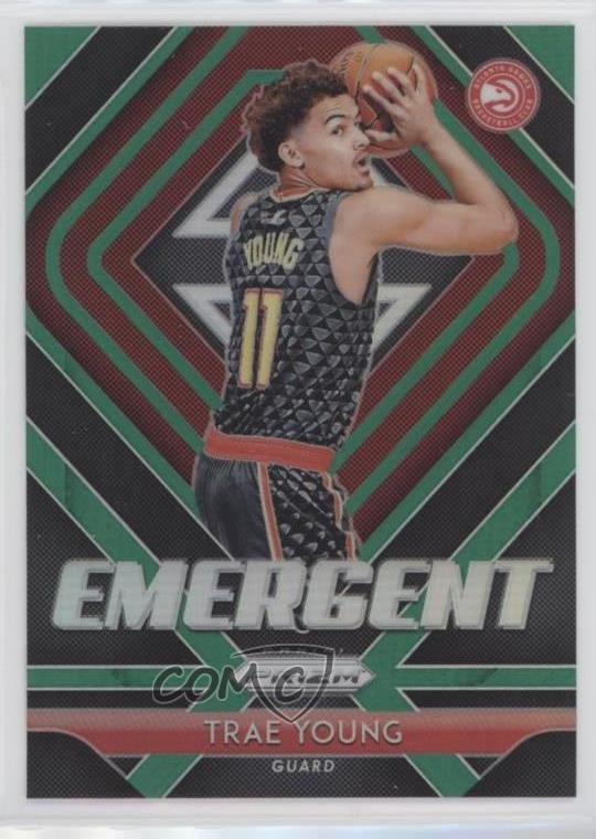 2018-19 Panini Prizm Emergent Green Prizm Trae Young #5 Rookie RC 0if0