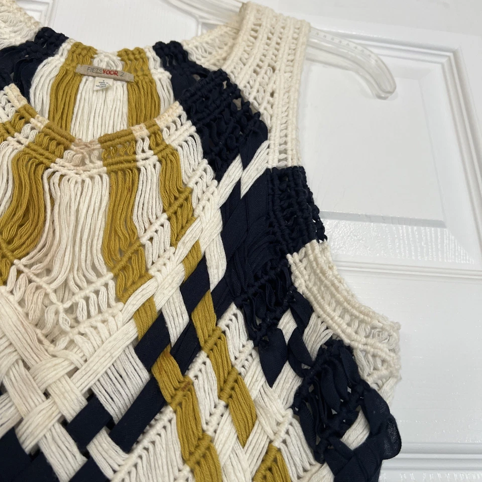 Mini Vestido Halter Cóctel Pequeño Vintage Fiets Voor2 Anthropology London Vaina Londres Foto 4 de 4