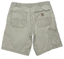 Carhartt Carpenter Shorts Size 34x9 Tan Men  s 2000s Pockets Work Utility Y2K