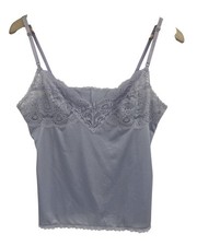 Vintage Vassarette Lavender Nylon Lace Camisole Tank Size 36 Romantic Feminine
