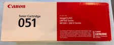 Canon 051 Genuine/Original Toner Cartridge For imageCLASS LBP160 Series - New