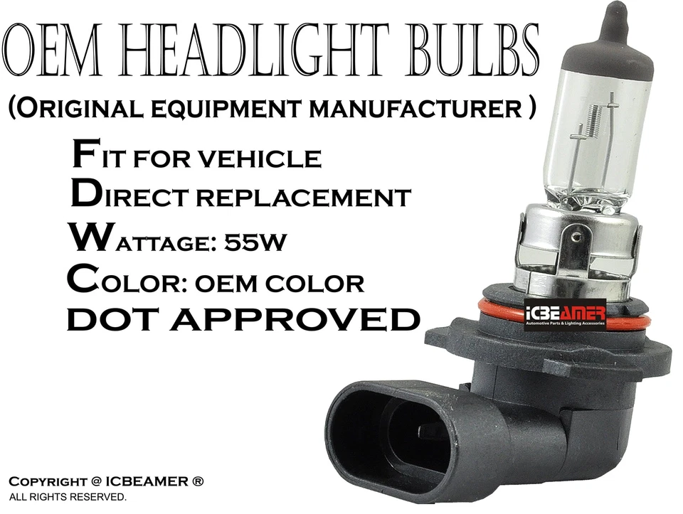 ICBEAMER 12V H10 9140 9145 55W pair OEM Factory Replace Fit Fog Light Bulbs Y631 - Image 3 of 4