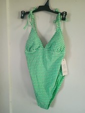 Time And True One Piece Fashion Swim Suit Women Jade Stone Size XS 0-2