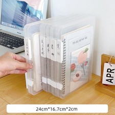 Transparent A4 File Folder File Organizer Box School Office Supplies Document Ba