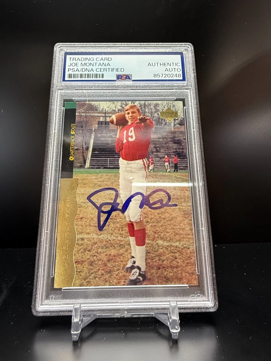 Upper Deck Joe Montana Autographed Football Sports Trading Cards