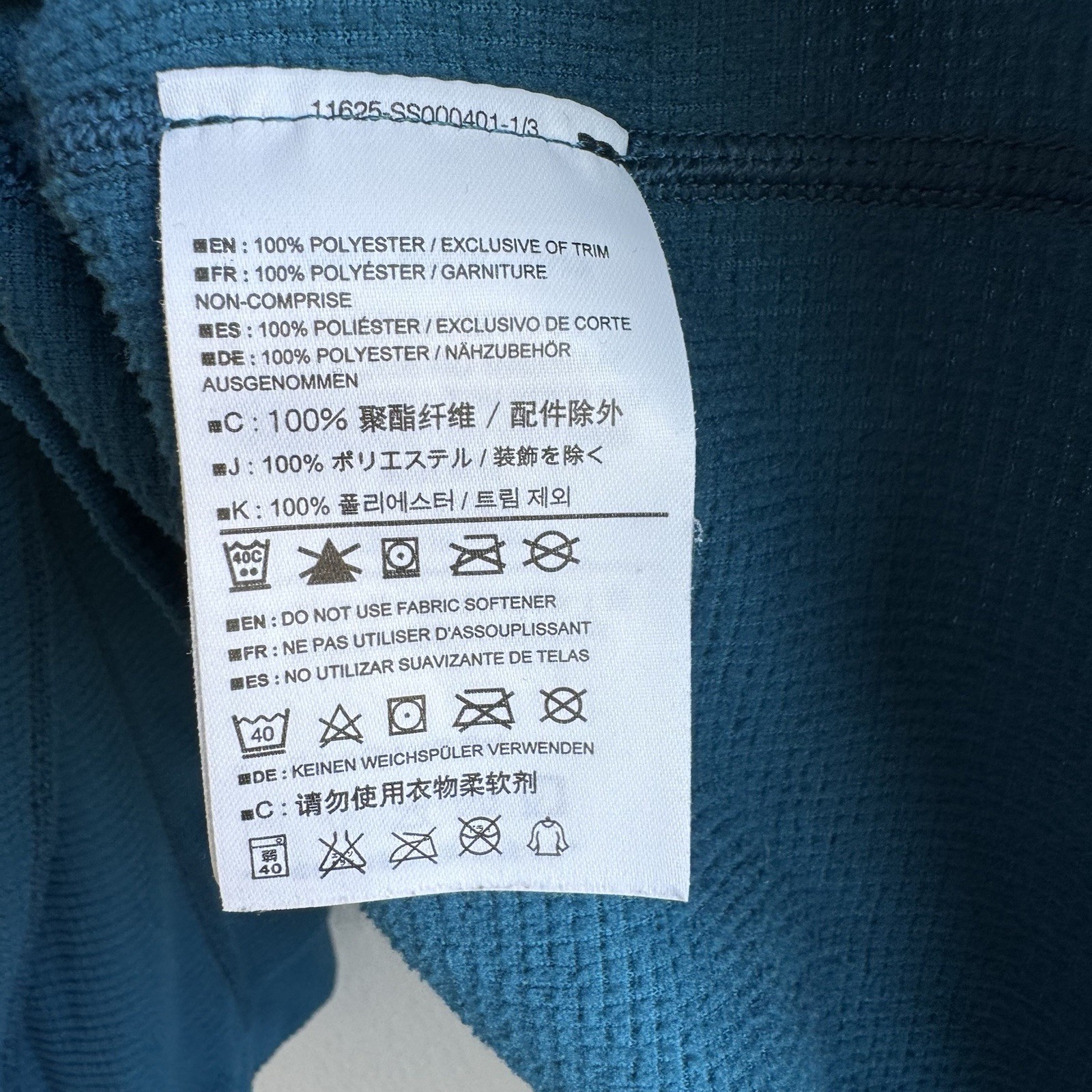 Arc'teryx Arcteryx Delta LT Zip Mens Large Blue Pull Over 1/4 Zip Long Sleeve image 4