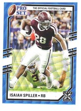 2022 Pro Set Isaiah Spiller Leaf X Rookie Blue Wave PSB-IS1 | Texas A&M Football