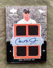 Cal Ripken Jr 2007 Upper Deck Black Prodigious Materials Patch Auto 34/35 HOF NM