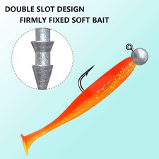 50pcs Round Ball Fishing Jig Heads Set, Fishing Hooks for Saltwater Freshwater S