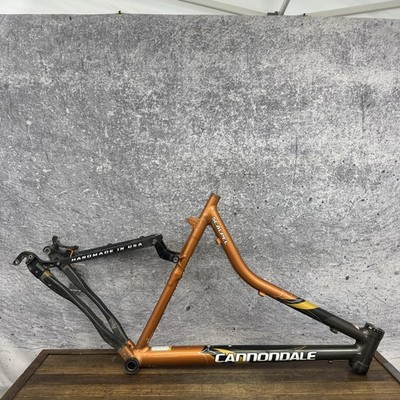 Vintage Cannondale Scalpel MTB Frame 26in Suspension Orange Carbon