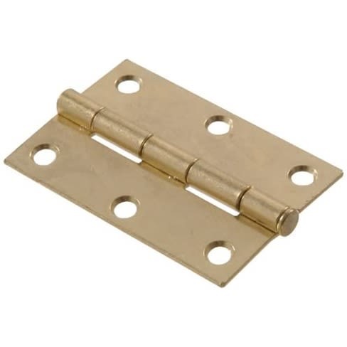 Hillman Light Narrow Door Hinge with Removable Pin Brass (3") 2 Pack 852589