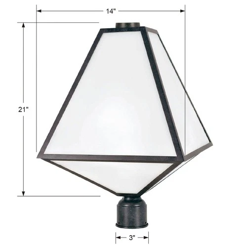 Crystorama Lighting - Three Light Outdoor Lantern Post - Outdoor Lantern Post - - Picture 4 of 4