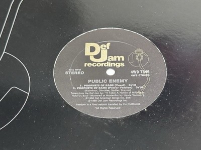 PUBLIC ENEMY 12'' PROPHETS OF RAGE b/w DON'T BELIEVE THE HYPE