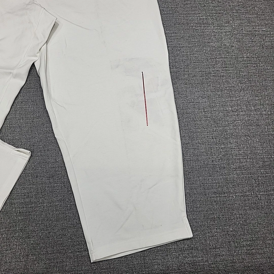 Pantalones cortos Liz and Me para mujer elegantes de uso diario 3X talla grande blancos Foto 2 de 4