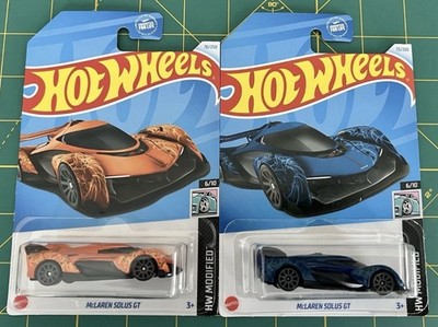 LOT OF 2 - 2024 HOT WHEELS McLAREN SOLUS GT HW MODIFIED 6/10 BOTH COLOR VARIANTS