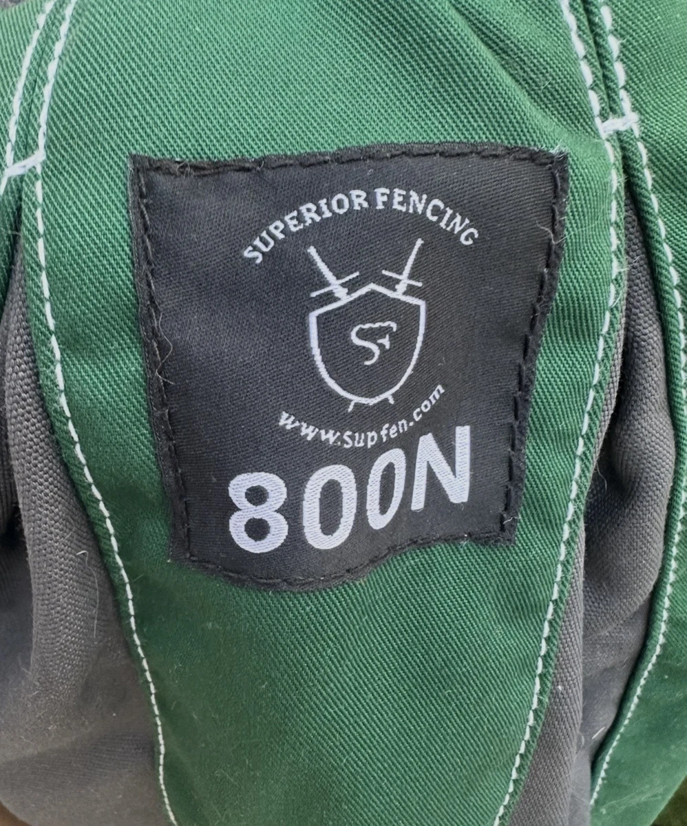 Pantalón Superior Fencing 800N Algodón Reforzado S Unisex Verde/Gris