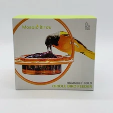 Mosaic Birds Hummble Bold Oriole Bird Feeder Orange