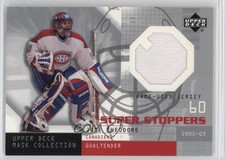 2002 Upper Deck Mask Collection Super Stoppers Jerseys Jose Theodore #SS-JT 2a8