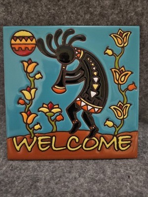 Earthtones Hand Glazed USA Decorative Ceramic Art Tile 