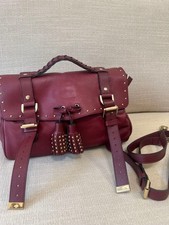 MULBERRY Alexa 2Way Handbag Shoulder Bag Leather Bordeaux Gold Hardware Used