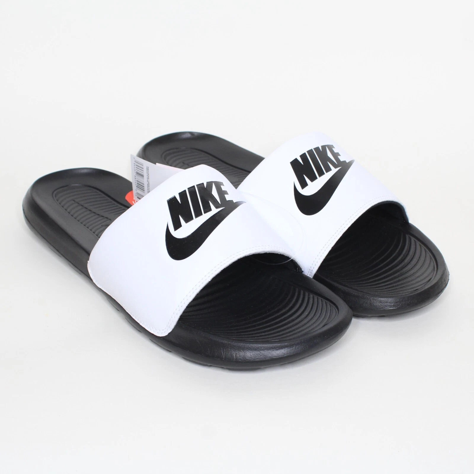 Nike Victori One sandali slide uomo taglia 13 nero bianco CN9675 005 nuovi