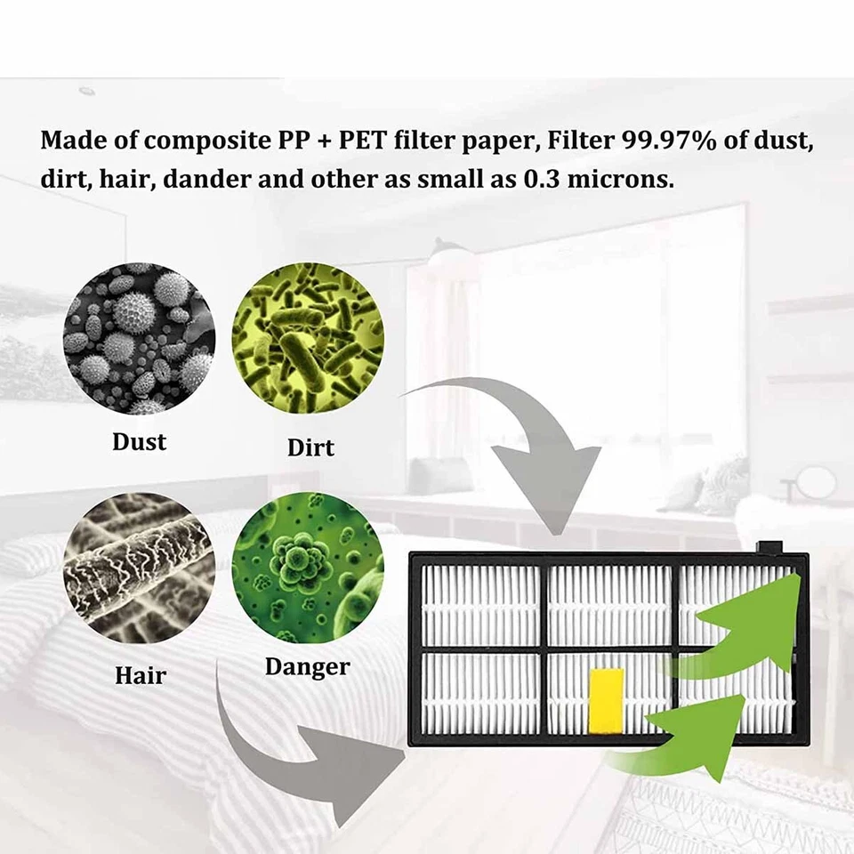 For iRobot Roomba Filters 800 900 Series Part Kit 880 890 960 980 Vacuum Brush - Image 3 of 4