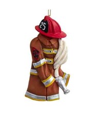 FIREFIGHTER Coat, Fire Hose, and Helmet Christmas Ornament by Kurt Adler