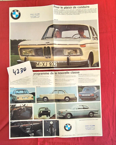 Dépliant Vintage Toyota Crown 6 Cylindres (1965-1970) – Modèle Berline, En Français, Parfait Pour Collectionneurs