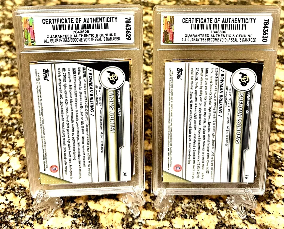 YOU PICK 2023 BOWMAN U CHROME ROOKIE Graded GEM-MT 10 NIX/WARD/Hunter/Sanders - Image 2 of 4