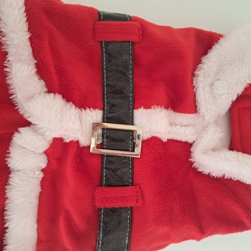 Dog Christmas Costume Santa Size Large Red Pet Clothes - Picture 2 of 7