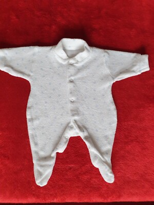 Baby Boys Vintage Sleepsuit Size Tiny Baby Brand Mothercare