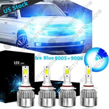 Ice Blue 9005 9006 Led Headlight Bulb C6 For Chevy Chevrolet Tahoe 2000-2006 4pc