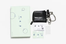 Off White Quote Zip Chain Wallet Black w/box