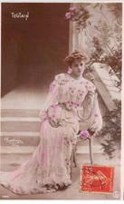 Artists - No. 83907 - Sitting on a Chair, Holding a Rose - Reutlin