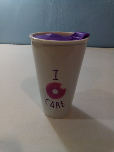 I Donut Care Travel Coffee Mug Tumbler No Spill - Picture 1 of 12