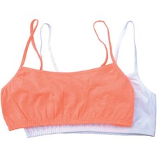 Fruit of the Loom girl's 2 pack strappy beginner 30 sports bra FT142   M50 
