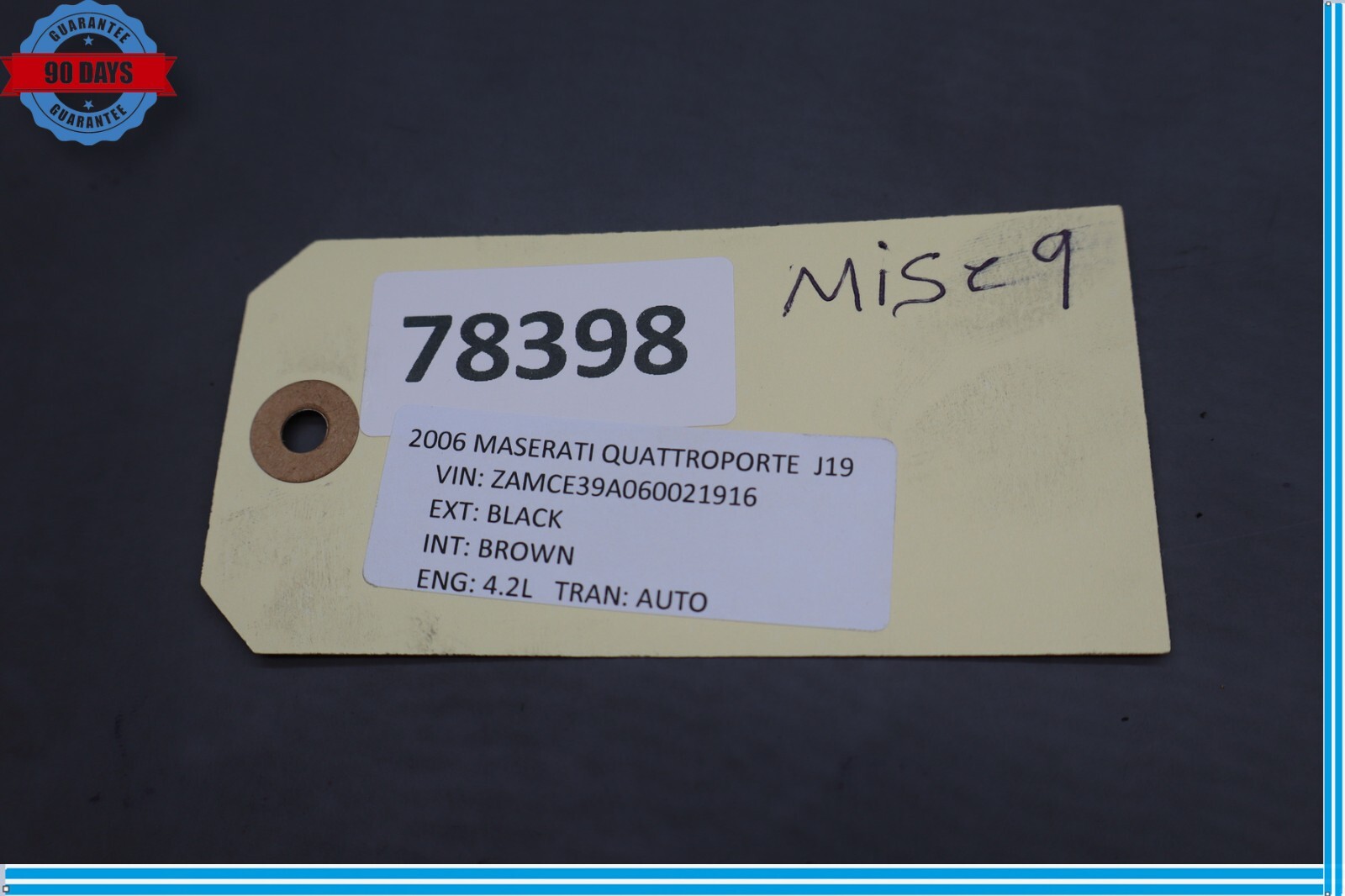 03-19 Maserati Quattroporte Left Side Fuel Injection Rail Line w/ Injectors Oem