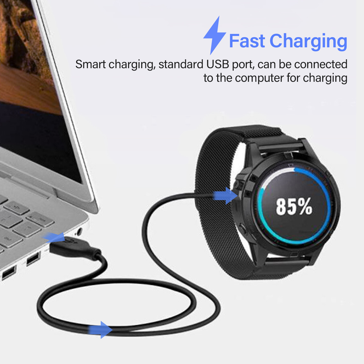 USB Watch Charging Cable For Garmin Fenix 7 7XL 6 6XL 5 5XL vivoactive