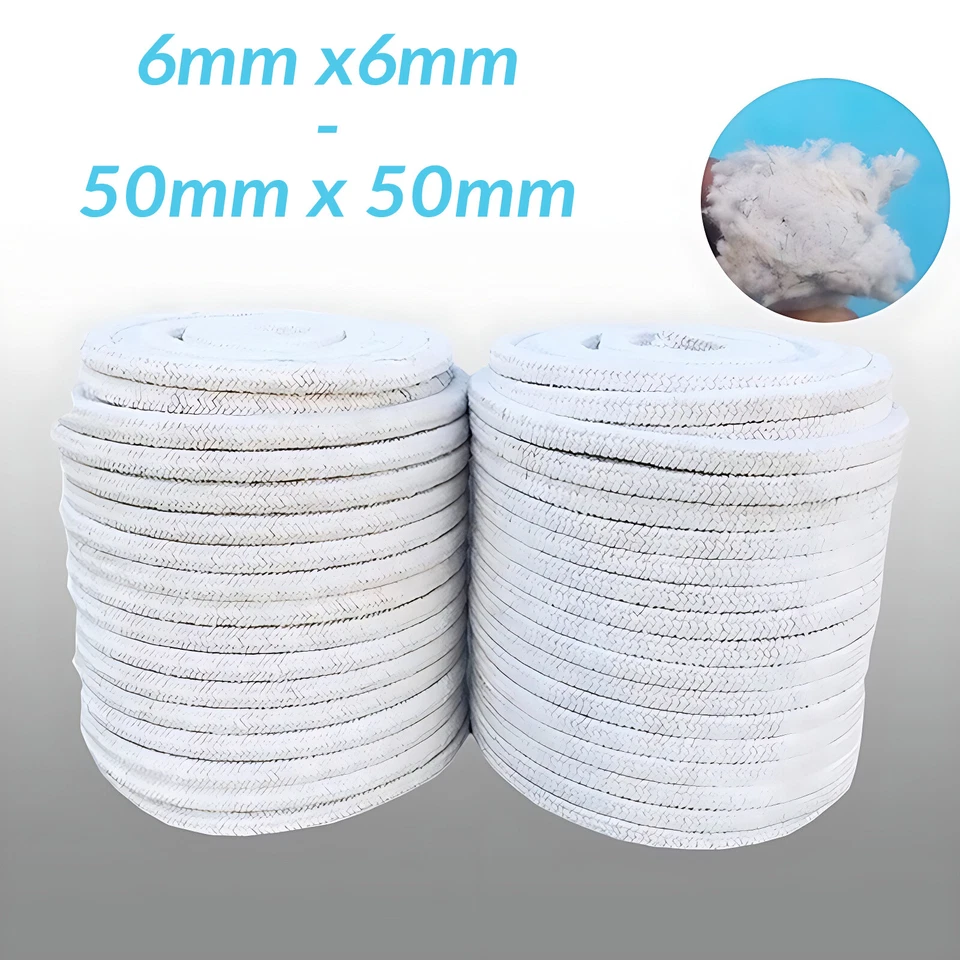 Ceramic Fiber Asbestos Gland Packing Rope Sealing Strip / Stove Rope / Seal Cord - Image 2 of 4