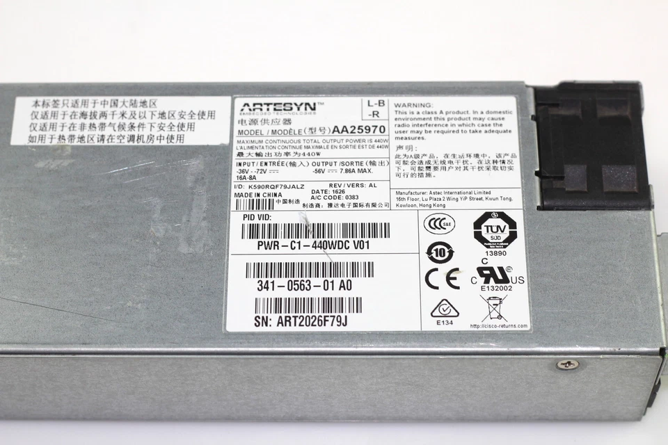CISCO 440W Dc Netzteil PWR-C1-440WDC für Catalyst C9300 C9300L Schalter - Bild 3 von 3