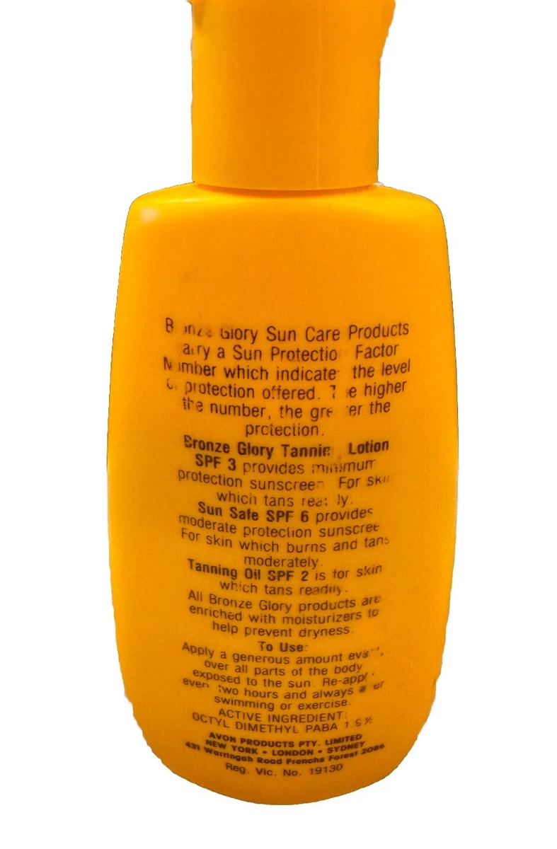 Avon Bronze Glory Tanning Lotion SPF 3, FREE POSTAGE 