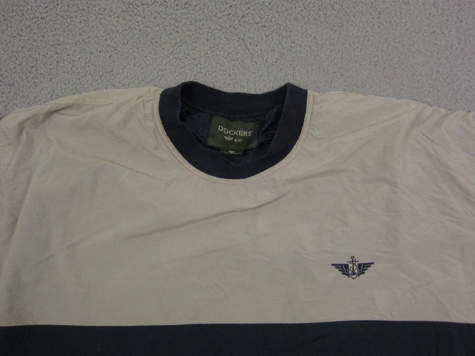 Винтажный AT&T Pebble Beach Pro Am куртка мужская средний синий коричневый трек пуловер - Изображение 2 из 4