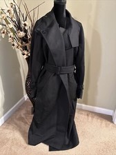 Max Mara Women Long Coat Size 10 Black Color $5590+ Tax
