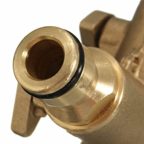 2-Wege 3/4 Wasserverteiler Y-Verteiler Messing Wasserhahn Adapter Gartenschlauch - Bild 6 von 7