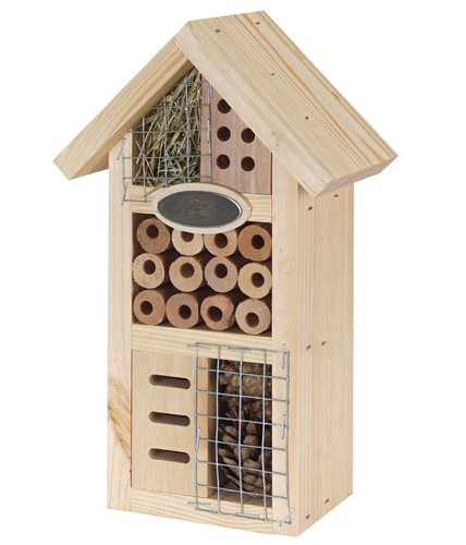 Insektenhotel Regina Kiefernholz FSC® / Metall 16 x 27 x 9 cm, Dehner Natura