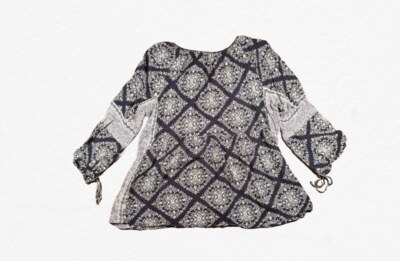 Katie's Kloset Geometric Flowy Blouse
